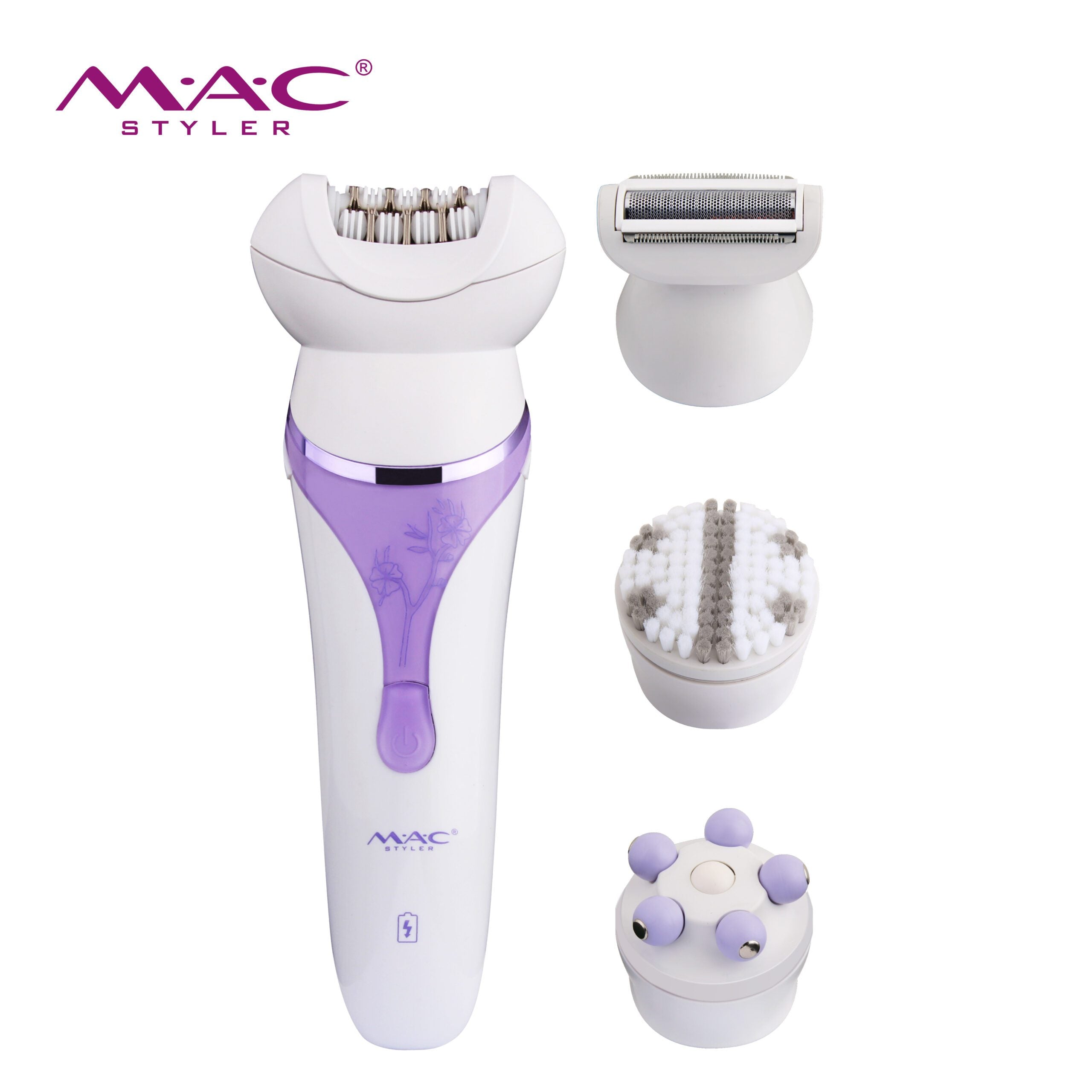 Epilateur Rasoir Brosse Nettoyante Et Massage 8 Accessoires MC-7720