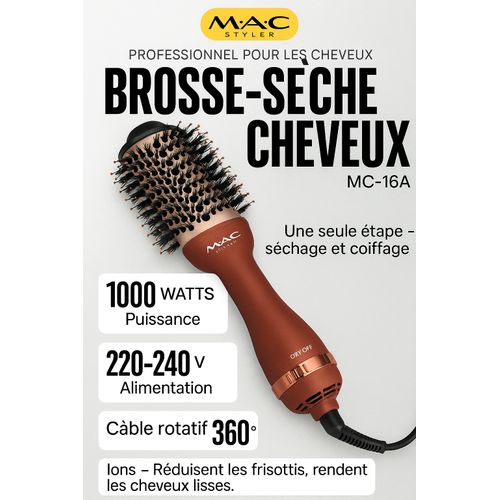 Mac Styler Brosse Séchage et Lissage Faciles en Une Étape MC-16