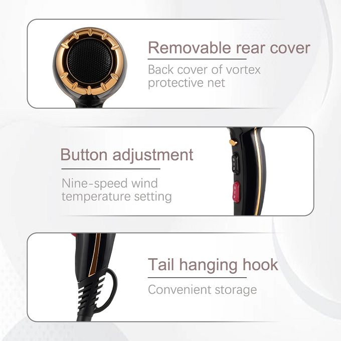 Sèche Cheveux professional 2600 W Avec diffuseur MC-6800