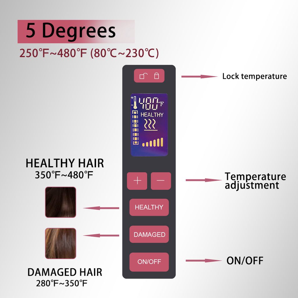 Fer à Lisser professionnel en titane 450°F MC-5516