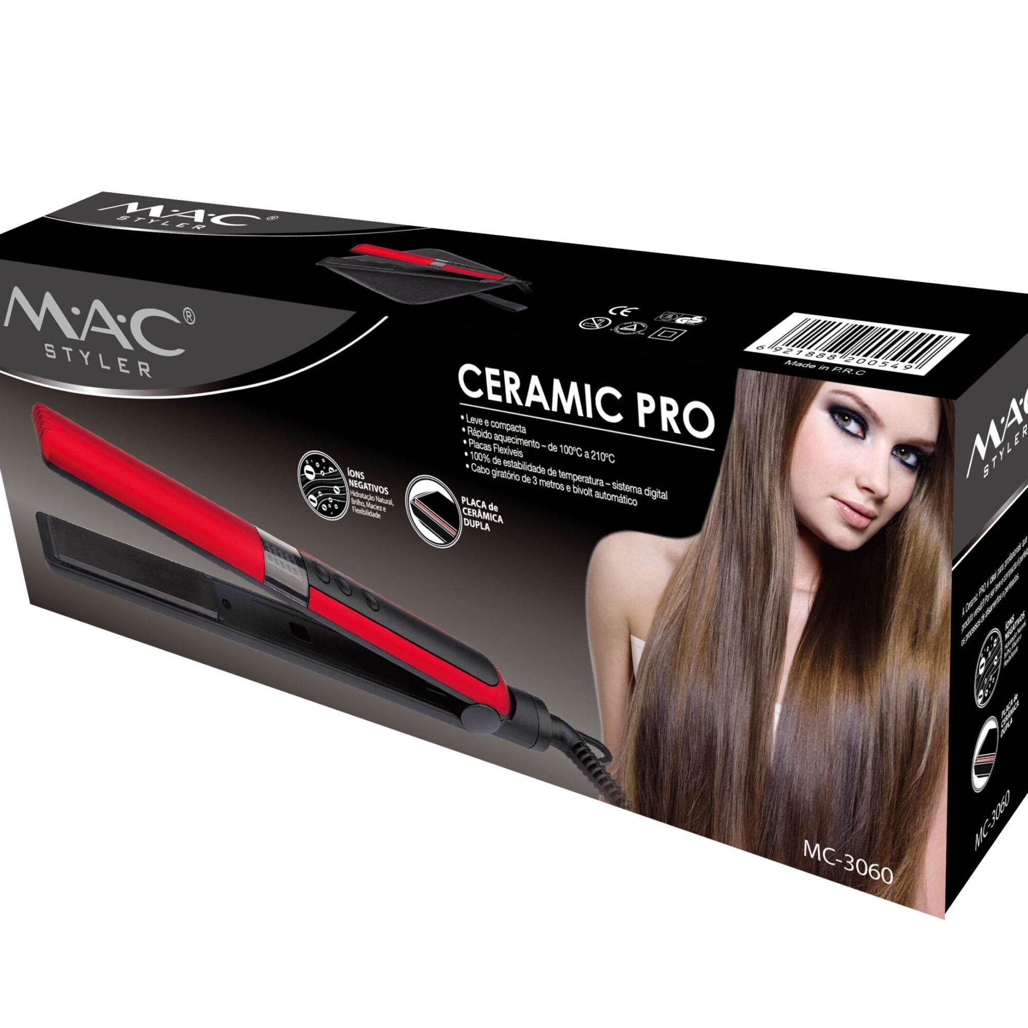 Fer à Lisser Plat Professionnel 150-230 °C MAC Styler MC-3060