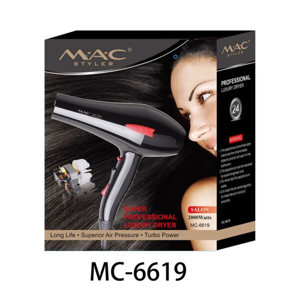 Sèche-Cheveux professional 2000W AC Moteur MC-6619