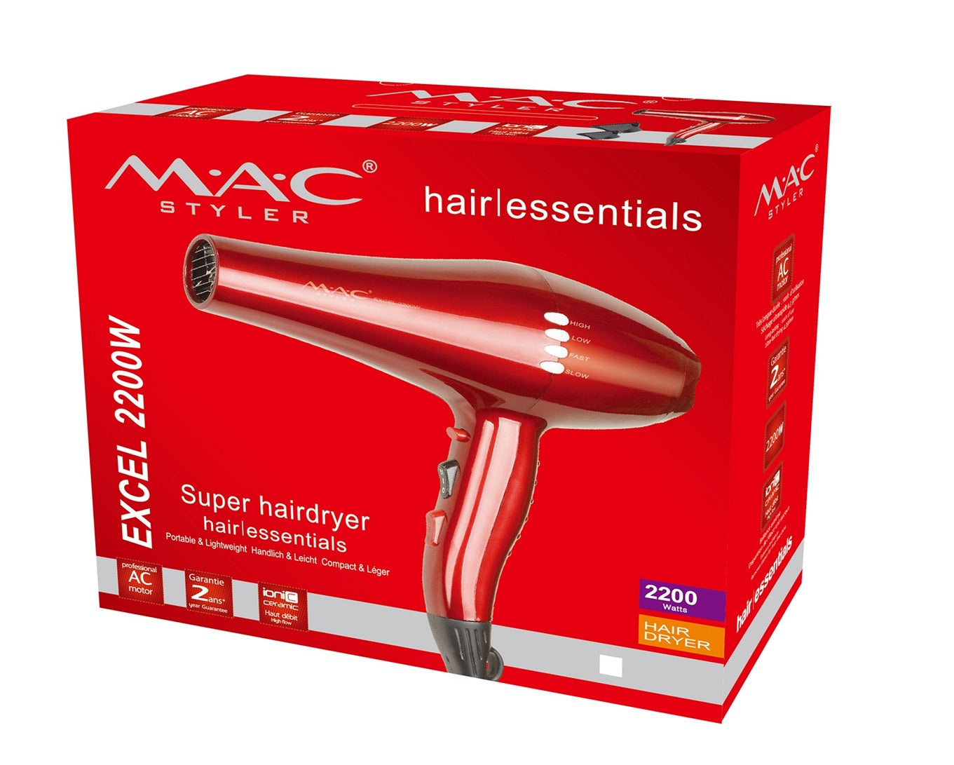 Sèche-Cheveux professionnel LED 2200W MC-6629
