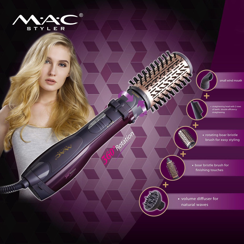 Brosse Soufflante Rotative 360 Salon -5 En 1- MC-6660