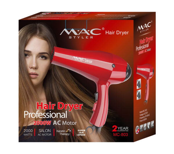 Sèche Cheveux professional 2000 W AC Moteur Salon MC-803