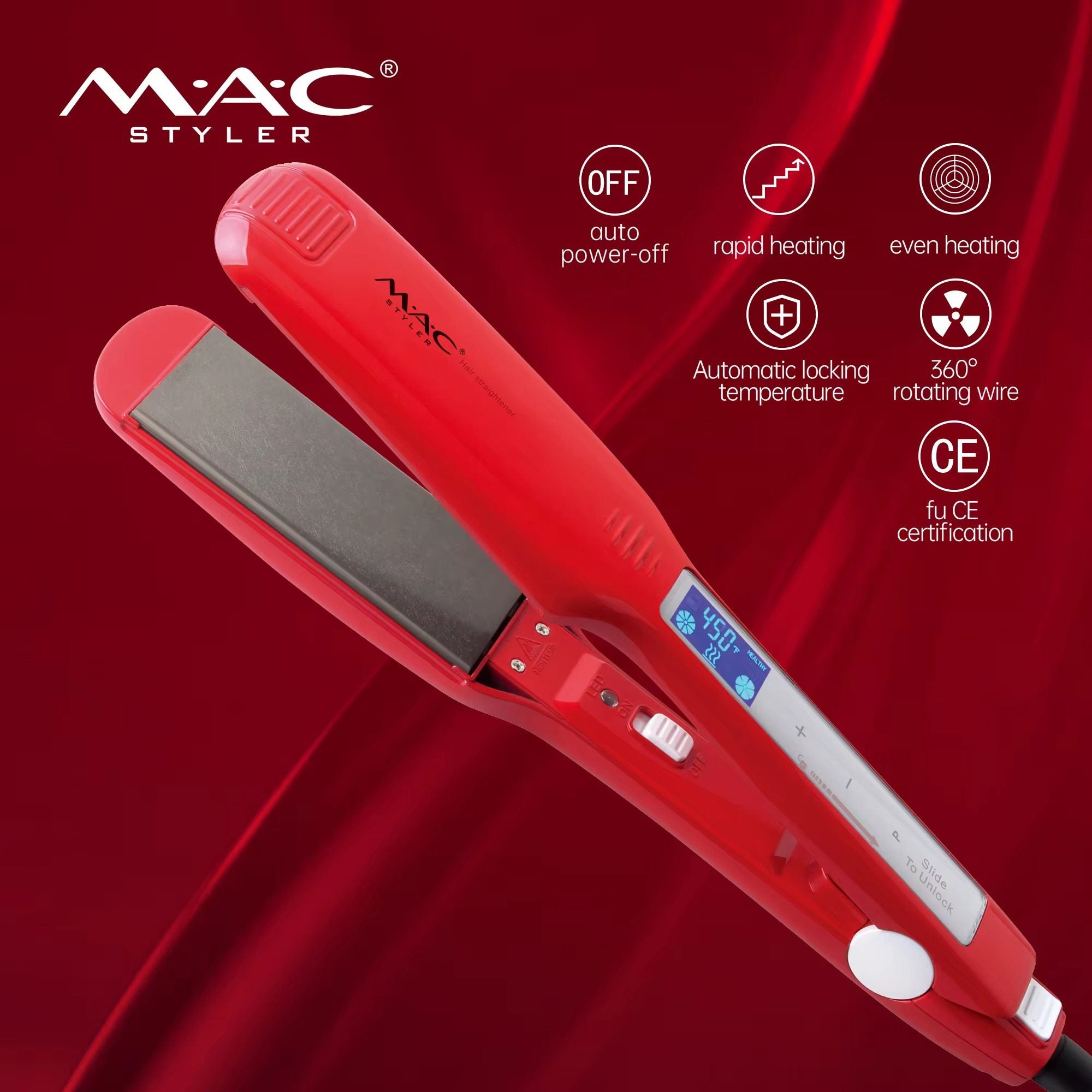 Fer à lisser professionnel - plaques en céramique- 480 F MC-2088