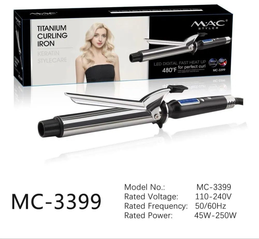 Mac Styler Fer à Boucler Professionnel en Titane 19 mm - MC-3399