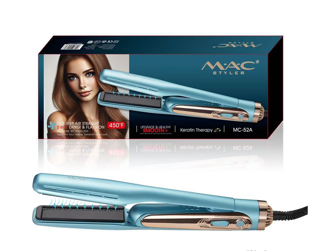 lisseur-sèche cheveux MAC STYLER 2en1 à technologie avancée mc-52