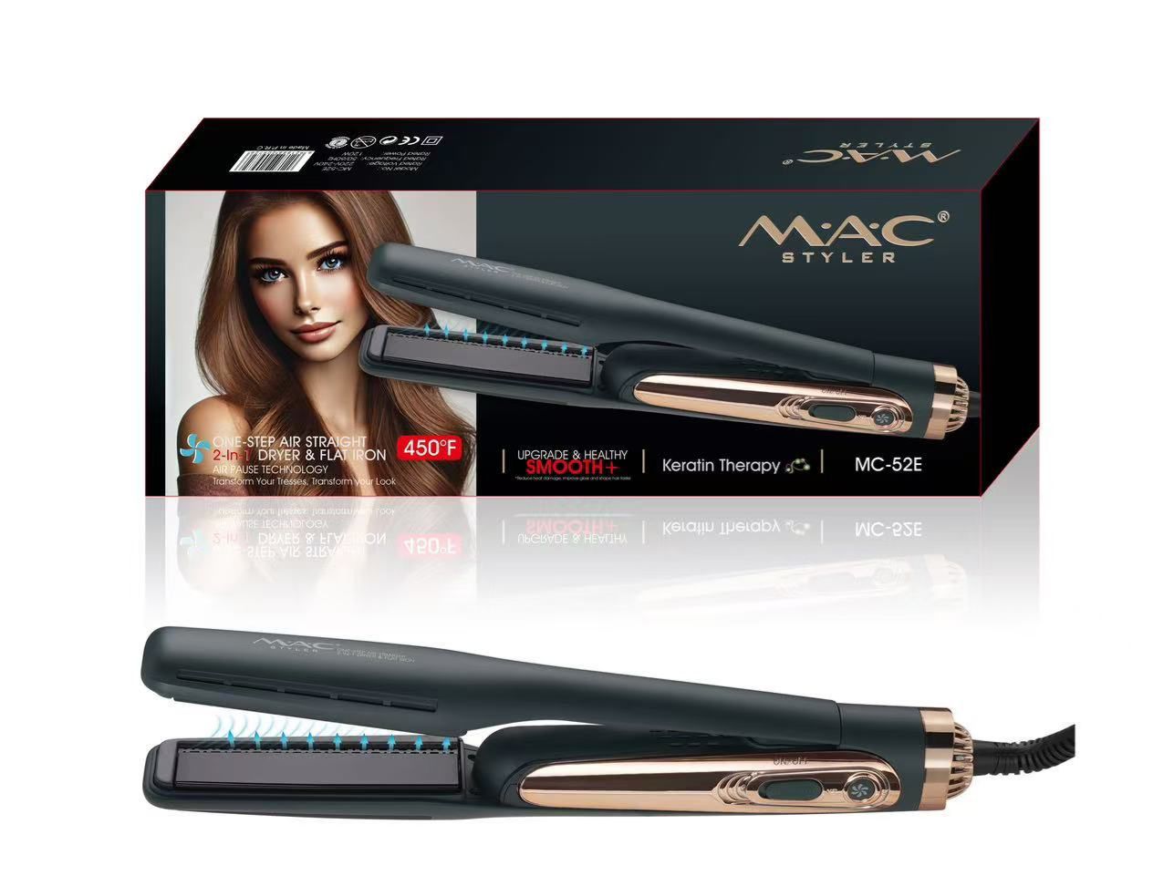 lisseur-sèche cheveux MAC STYLER 2en1 à technologie avancée mc-52