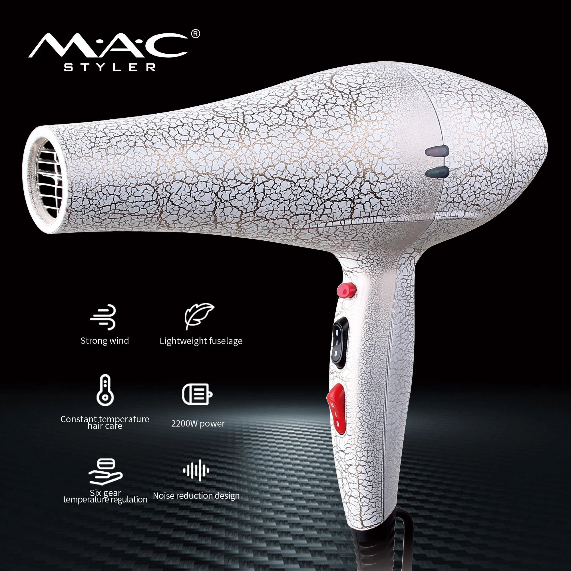 Sèche Cheveux Professionnel – Turbo Ionic MC-6622